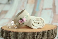 Wrap - mod. 001 Creme + HeadBand - Floral mod. 001 Creme na internet