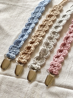 Portachupete Crochet gris claro - comprar online