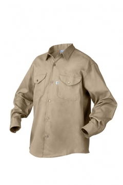 CAMISA OMBU TELA GRAFA ALGODON 100% AZUL/BEIGE/AZULINO/VERDE/BLANCO - ABASTECER SEGURIDAD SA