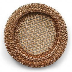 CONJUNTO COM 6 SOUSPLAT RATTAN NATURAL - 33CM