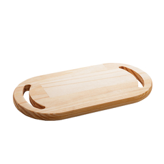 BANDEJA DE MADEIRA PINUS OVAL COM ALÇAS EMBUTIDAS - comprar online