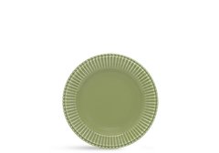 PRATO SOBREMESA FRISADA VERDE - CONJUNTO COM 6