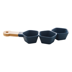 PETISQUEIRA MATT AZUL COM CABO DE BAMBU - 36x15x5CM - comprar online