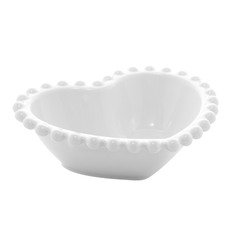 BOWL BRANCO DE PORCELANA EM FORMATO DE CORAÇÃO - UNIDADE - comprar online