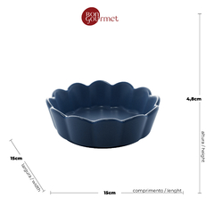 Imagem do BOWL DE PORCELANA NÓRDICA AZUL ESCURO MATT 15x5CM - UNIDADE