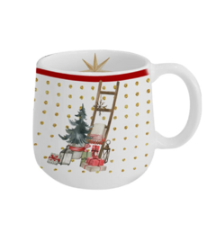 CANECA CHRISTMAS GIFTS BORDA VERMELHA 400ML - UNIDADE