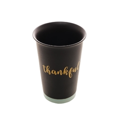 COPO THANKFUL CERÂMICA MATT PRETA 400ML - comprar online