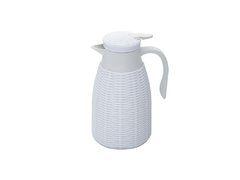 GARRAFA TÉRMICA BRANCA COM RATTAN SINTÉTICO BRANCO