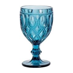 TAÇA DE VIDRO AZUL 290ML - CONJUNTO C/6 - comprar online