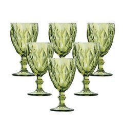 TAÇA DE VIDRO DIAMOND VERDE - 320ML CONJUNTO C/6 - comprar online