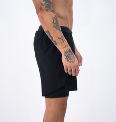 Shorts Curto c/Lycra 2x1 Preto Lurk - Lurk | Meias e Vestuário Fitness [@lurkbr]