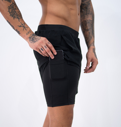 Shorts Curto c/Lycra 2x1 Preto Lurk - comprar online