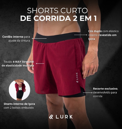 Shorts Curto c/Lycra 2 em 1 Cenoura Lurk