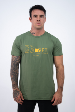camiseta verde poliamida CRFT