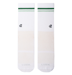 Meia Performance Duo Branco/Verde Lurk - comprar online