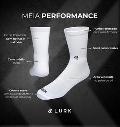 Kit 4 Meias Performance Preta/Branca Lurk - Lurk | Meias e Vestuário Fitness [@lurkbr]