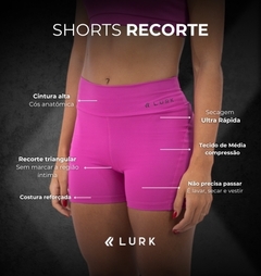 Shorts Recorte Rosa Lurk - Lurk | Meias e Vestuário Fitness [@lurkbr]