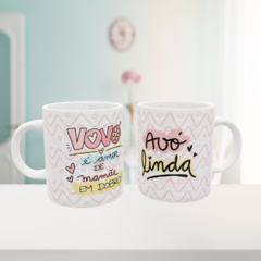 Caneca Vovó é Amor de Mamãe em Dobro