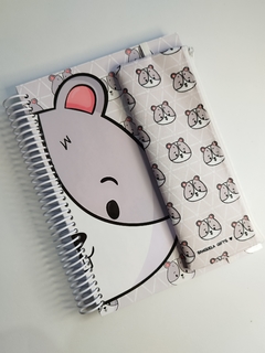 Caderno + Estojo c/ Elástico Pets Hamster