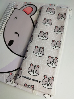 Caderno + Estojo c/ Elástico Pets Hamster - comprar online