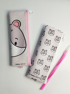 Caderno + Estojo c/ Elástico Pets Hamster - Banguela Gifts | Personalizados