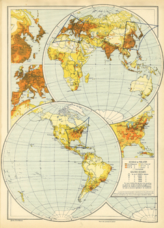 Mapamundi Población 1954