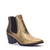 Bota Chelsea Couro Metalizado Bronze