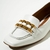 Sapatilha Loafer Enfeite Couro Branco - comprar online