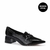 Sapato Loafer Bico Fino Couro Preto