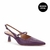 Sapato Slingback Fivelas Couro Violeta