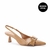 Sapato Slingback Laço Couro Caramelo