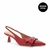 Sapato Slingback Laço Couro Vermelho