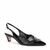 Sapato Slingback Laço Couro Preto