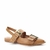 Sapato Slingback Fivelas Couro Caramelo