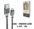 Cable mallado usb - micro usb 1,5 m ET7359