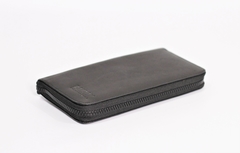Billetera de cuero XL total black - comprar online