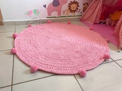 Tapete de Fio de Malha 1,20 metros com Pompons - comprar online