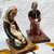 Figuras Virgen María, Niño y José pintadas a mano - comprar online