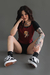 Cropped Raglan Riot Tatoo Hand Preto Marsala