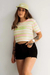 Cropped Baw Stripes Rosa
