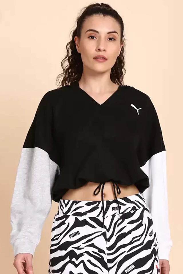 Moletom Cropped Puma Modern Sports Preto