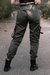 Calça jogger de sarja cargo tumblr feminina Riot Clothing (verde musgo)