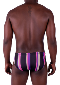 Swim Brief 9 Black Grillo Striped - buy online