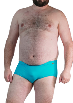 Swim Brief Classic Black Grillo Turquoise - SUNGAS E SHORTS BLACK GRILLO