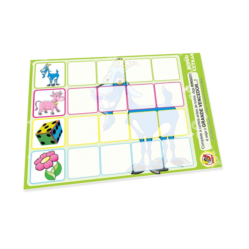 Jogo Educativo Bingo Letras Madeira 90 Peças Infantil - 705