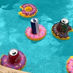 Porta Copos Donut Inflável para Piscina