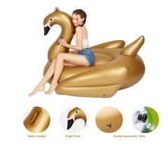 Imagem do Boia de Cisne Dourado Gigante Inflável