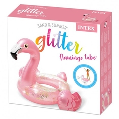 Boia Inflável Flamingo Rose Circular Glitter Intex na internet