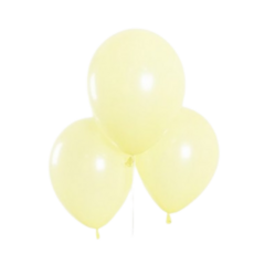 GLOBOS AMARILLO PASTEL 10" X 25 UNIDADES