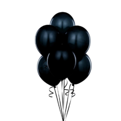 GLOBOS NEGROS 12" X 10 UNIDADES